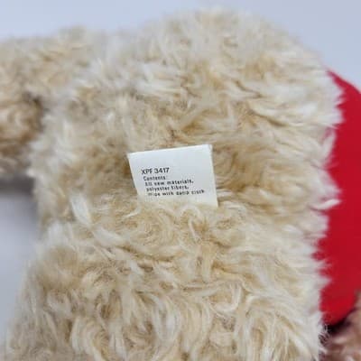 Hallmark Teddy Bear Plush Stuffed Animal Red Vest Bow Tie Holiday Christmas - Thumbnail 8