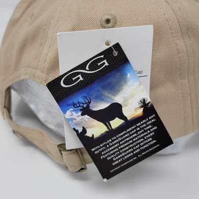 GAMEGUARD | Go Wild In Texas | Adjustable Khaki Fishing Cap Embroidered NEW - Thumbnail 5