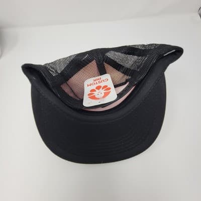 CUSTOM INK | Not Mayo | Adjustable Snapback Trucker Hat Pink Black Foam New - Thumbnail 8