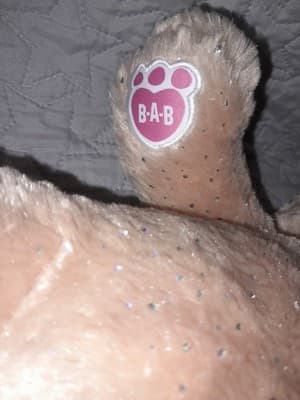 Build-A-Bear 16 inch Girl Scout Brown Bear Pink Sparkle Fur Embroidered Shamrock - Thumbnail 10