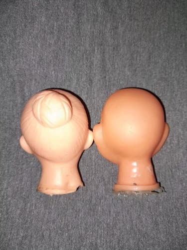 Vtg Crafting Mr & Mrs Santa Claus Doll Heads 3” & Smiling Hobo Clown Head Lot 3 - Thumbnail 4