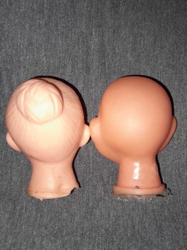 Vtg Crafting Mr & Mrs Santa Claus Doll Heads 3” & Smiling Hobo Clown Head Lot 3 - Thumbnail 5