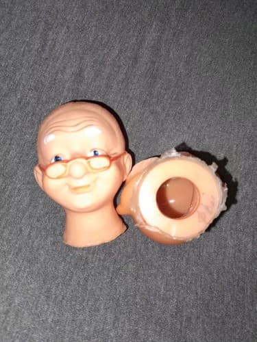 Vtg Crafting Mr & Mrs Santa Claus Doll Heads 3” & Smiling Hobo Clown Head Lot 3 - Thumbnail 8