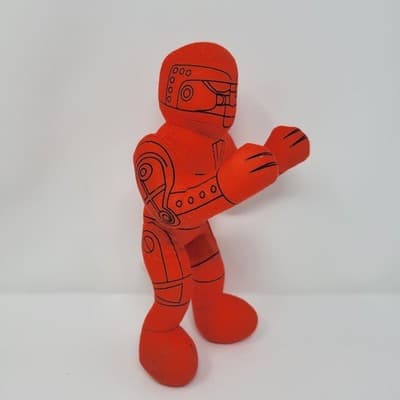 Rock Em Sock Em Robots 9" Plush Red Robot Toy Factory 2021 | Red Team Rematch - Thumbnail 4