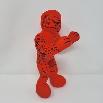 Rock Em Sock Em Robots 9" Plush Red Robot Toy Factory 2021 | Red Team Rematch - Image 1