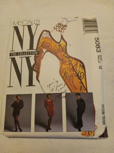 McCalls 5083 Misses' Jacket and Dress Pattern Size 12 NY Collection NY UC - Image 1