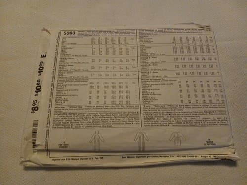 McCalls 5083 Misses' Jacket and Dress Pattern Size 12 NY Collection NY UC - Thumbnail 3