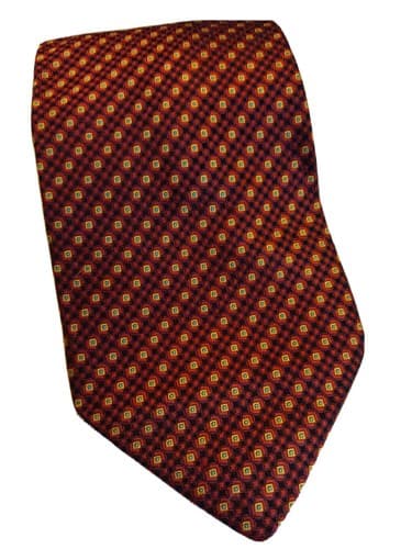Creation Tie Red Blue Stripes Diamond Squares Lancetti Hiland L 60" X W 4" - Image 1