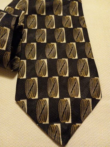 Vintage GREGORY Silk tie Made in Italy Rn 99435 L57.5 X W4.00" Gray Necktie - Thumbnail 2