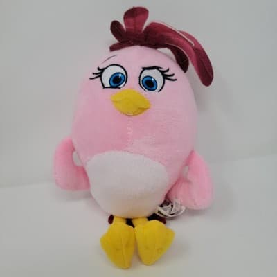 ANGRY BIRDS Stella Pink Bird Plush Lot Burger King 2020 & Rovio 2017 Toy 10" - Thumbnail 8