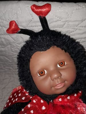 SugarLoaf Kostume Kids Ladybug Doll 15" Plush Rare African American Soft Costume - Thumbnail 4