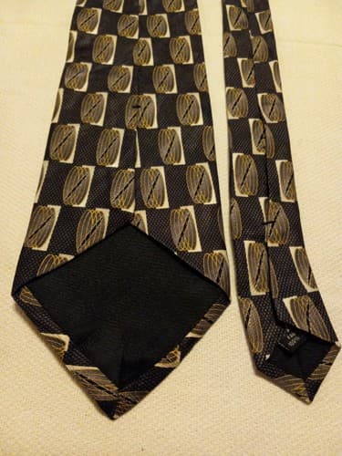 Vintage GREGORY Silk tie Made in Italy Rn 99435 L57.5 X W4.00" Gray Necktie - Thumbnail 3