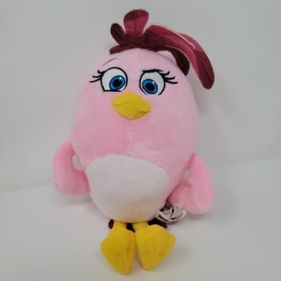 ANGRY BIRDS Stella Pink Bird Plush Lot Burger King 2020 & Rovio 2017 Toy 10" - Thumbnail 7