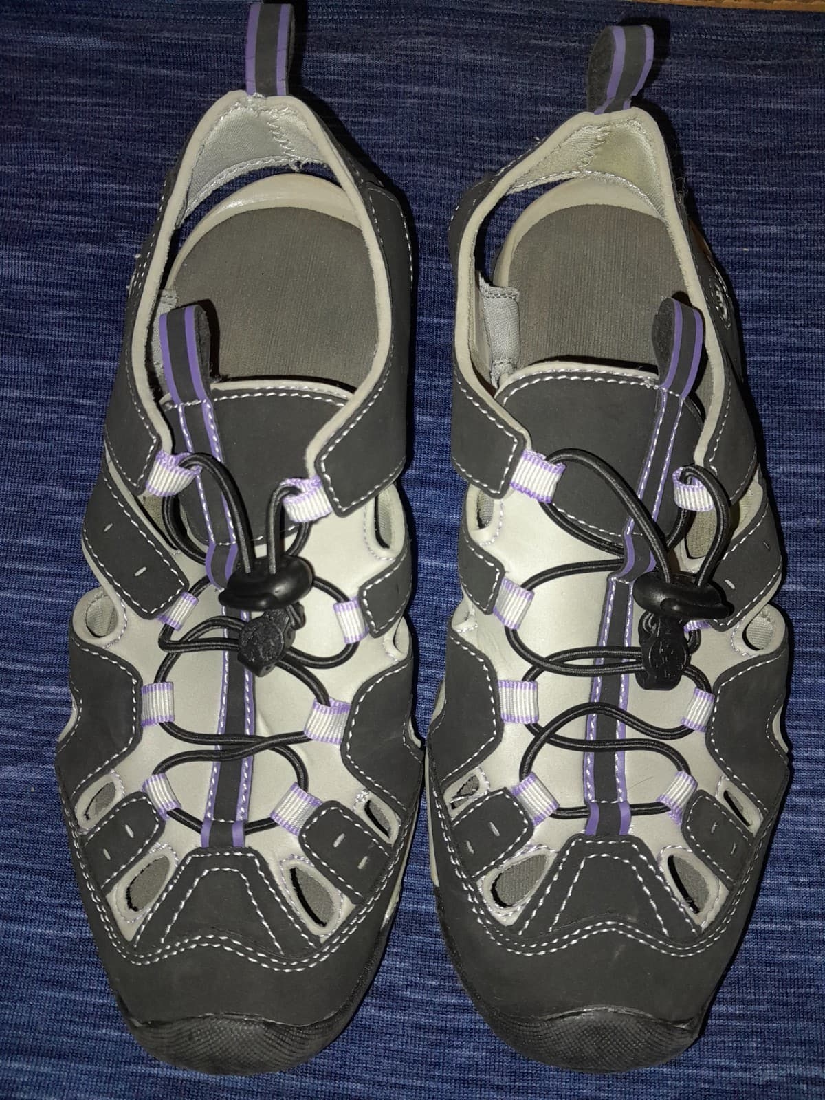 NORTHSIDE WOMEN'S BURKE II SPORT SANDALS BLACK / LILAC Size 8 EUC - Thumbnail 2