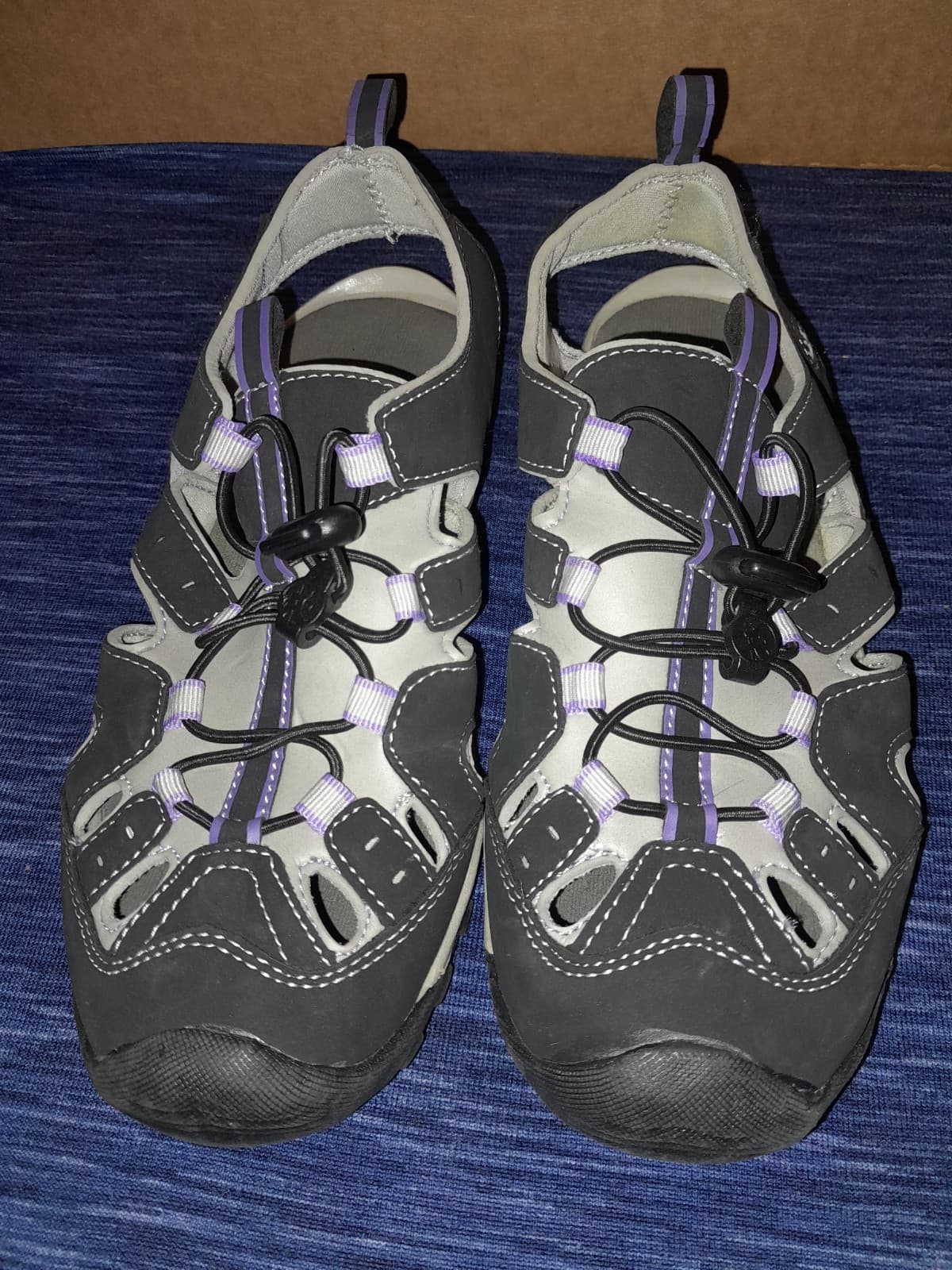 NORTHSIDE WOMEN'S BURKE II SPORT SANDALS BLACK / LILAC Size 8 EUC - Thumbnail 3