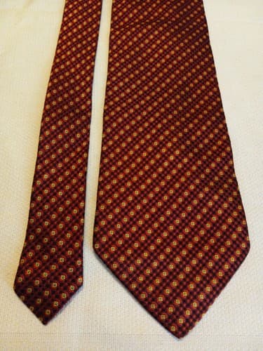 Creation Tie Red Blue Stripes Diamond Squares Lancetti Hiland L 60" X W 4" - Thumbnail 3