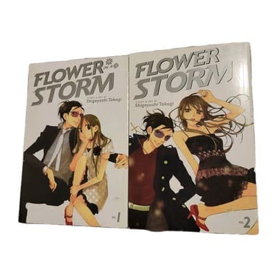 Flower Storm Manga Vol 1 2 Complete Set Shigeyoshi Takagi Viz Shojo - Image 1
