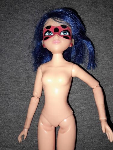 Miraculous Ladybug Marinette Doll 10.5 Inch Mattel Blue Hair Red Mask - Thumbnail 3