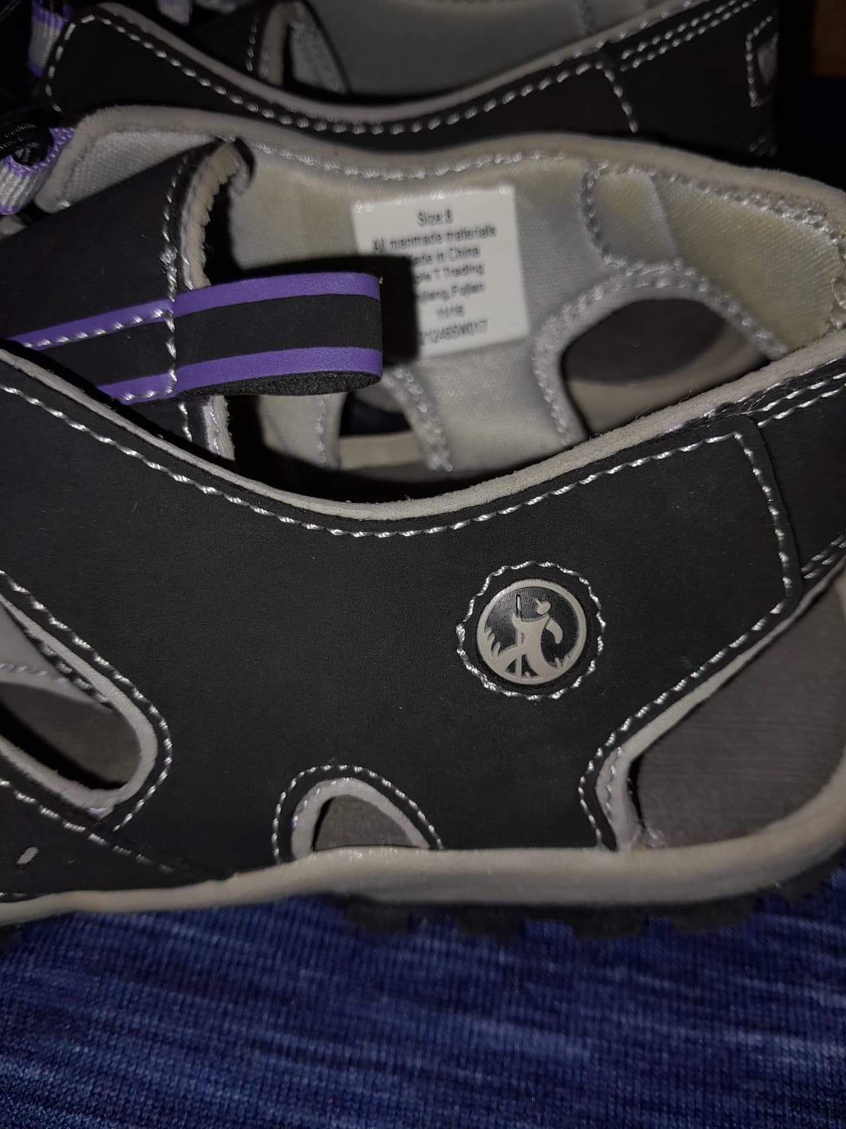 NORTHSIDE WOMEN'S BURKE II SPORT SANDALS BLACK / LILAC Size 8 EUC - Thumbnail 4