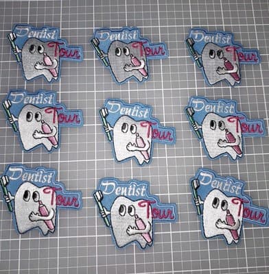 Dentist Tour - GSA Girl Scouts Activity Fun Patch New 2" x 2.25" Tooth Toothpast - Thumbnail 3