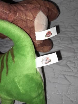 Jurassic World Dominion Velociraptor Plush Set Dinosaurs green & Brown Raptors - Thumbnail 8