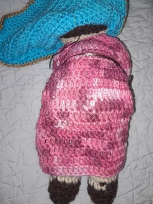 Virgin Mary Hand Crocheted Doll 15” w Rosary Handmade Catholic Faith Art - Thumbnail 7
