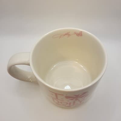 DOLLY PARTON I Love Dolly Pink Coffee Mug White Ceramic Collectible Cup - Thumbnail 4