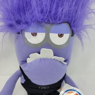 Despicable Me 2 Two Eye Evil Purple Minion 15-18" Plush 2014 Toy Factory w/ Tags - Thumbnail 4