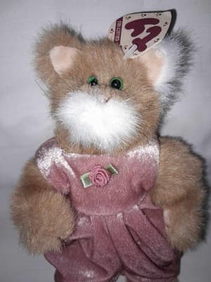 Vintage Ty Beanie Pouncer the Kitten NOS 8.5" Adorable Green Eyes - Thumbnail 5