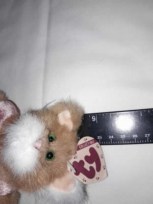 Vintage Ty Beanie Pouncer the Kitten NOS 8.5" Adorable Green Eyes - Thumbnail 10