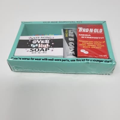 Over The Hill Joke Gift - First Aid For Old Age Survival Kit New In Box - Thumbnail 6
