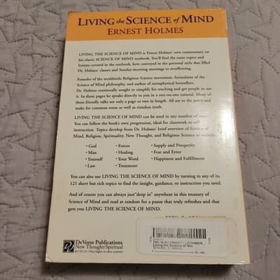 Living the Science of Mind Ernest Holmes PB 1999 8th Printing DeVorss Spiritual - Thumbnail 4