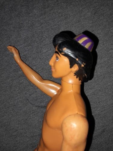 Vintage Disney Aladdin Prince Ali 1968 Male Doll 12” Toy Mattel Inc. Nude - Thumbnail 11