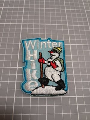Winter Hike Patch Crest Badge Girl Boys Scouts Explorer Fun Patch 2.25"×1.75" - Image 1
