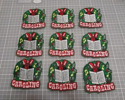 Caroling Patch Crest Badge Girl Boys Scouts Christmas Fun Patch 2"×2" New - Thumbnail 3