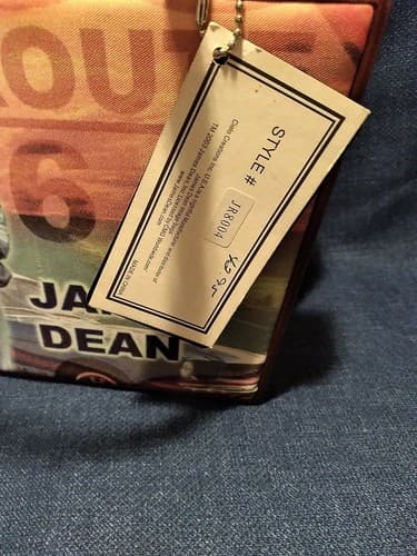 James Dean Lined Wooden Box Purse Route 66 Cielo Creation Fabric Rare Beautiful - Thumbnail 10
