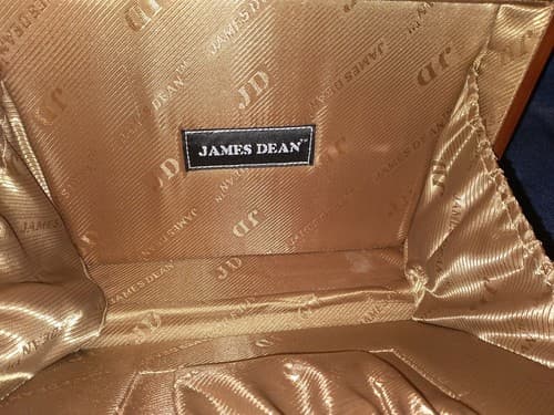 James Dean Lined Wooden Box Purse Route 66 Cielo Creation Fabric Rare Beautiful - Thumbnail 8