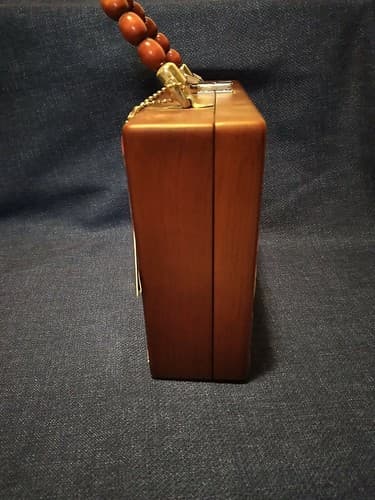 James Dean Lined Wooden Box Purse Route 66 Cielo Creation Fabric Rare Beautiful - Thumbnail 6