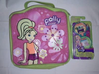 Polly Pocket Tara 2007 Doll Carry All Tote Pink Case & 2019 Tiny Is Mighty Lot 2 - Image 1