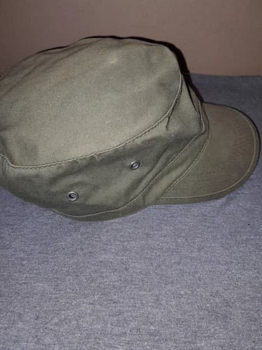 GLOBAL TRIBE Military Cap Hat Olive Green Red Cross Embroidered Streetwear - Thumbnail 5