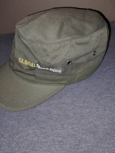 GLOBAL TRIBE Military Cap Hat Olive Green Red Cross Embroidered Streetwear - Thumbnail 2