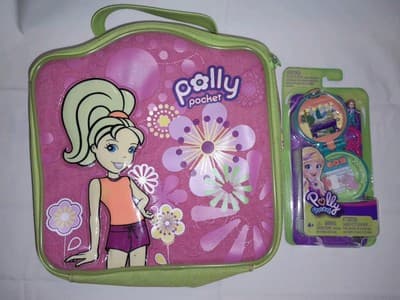 Polly Pocket Tara 2007 Doll Carry All Tote Pink Case & 2019 Tiny Is Mighty Lot 2 - Thumbnail 2