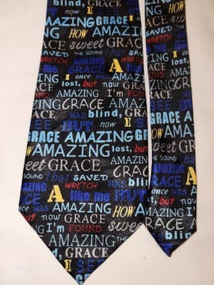 Steven Harris Jacquard Amazing Grace Necktie Religious Choir 60" X 4" - Image 1