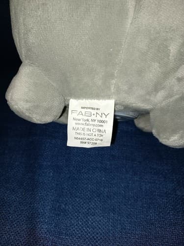 Silver Cat Piggy Bank Plush 10" Jumbo Soft Loveable Kids Oversized FAB NY - Thumbnail 7