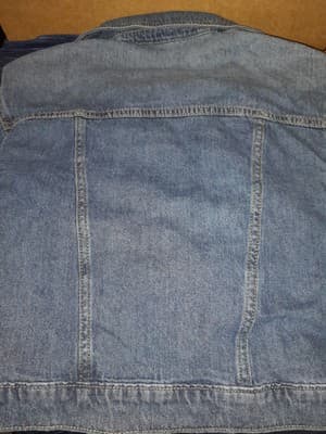 Wonder Nation Girls Size 10-12 Large Jean Jacket Blue Denim Pockets Denim Jacket - Thumbnail 4