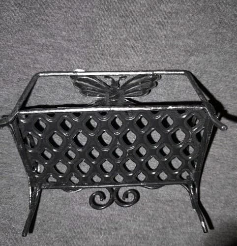 Mini Desktop Butterfly Fairy Bench 3" Wire Furniture Doll House - Thumbnail 3