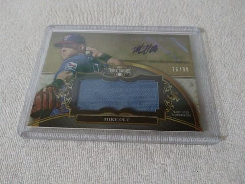 Mike Olt 2013 Topps Triple Threads autograph auto card UAJR-M05 /99 Tx Rangers - Thumbnail 2
