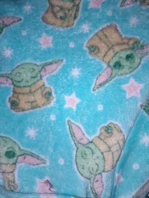 Star Wars Girls The Mandalorian Baby Yoda Luxe Plush Fleece Bath Robe Sz XS (4/5 - Thumbnail 4