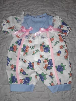 1995 Unimax BLUE WHITE ROMPER JUMPER Outfit Fit Precious Playmates Kelly Rosalyn - Image 1