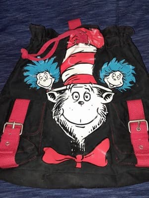 Cat in the Hat Universal Studios Singapore Canvas Backpack - Image 1